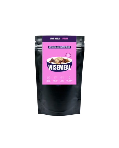 WISEMEAL Plant-Based Muesli “Power” with Chocolate and Plant Protein