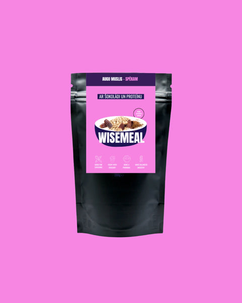 WISEMEAL Plant-Based Muesli “Power” with Chocolate and Plant Protein