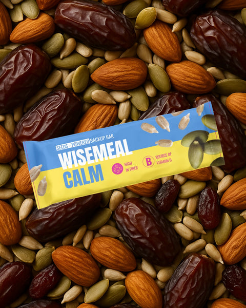 WISEMEAL Fiber Boost Energy Bar with seeds