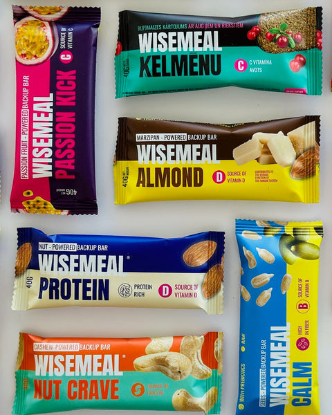 WISEMEAL Energy Bar Intro Pack of 7 flavours