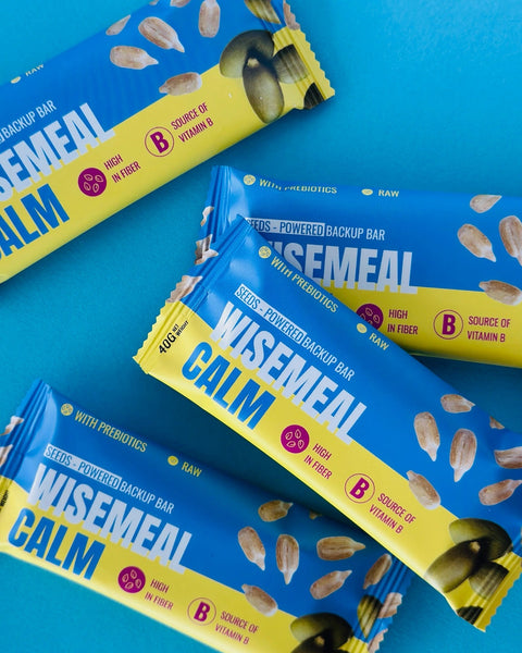 WISEMEAL Fiber Boost Energy Bar with seeds