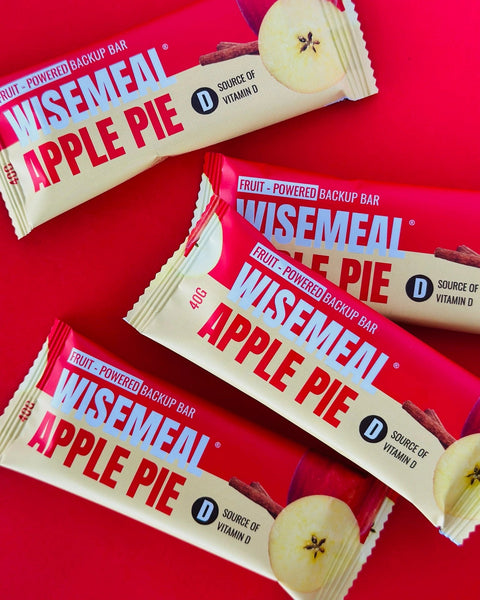 Backup bar with apple, nuts and vitamin D3