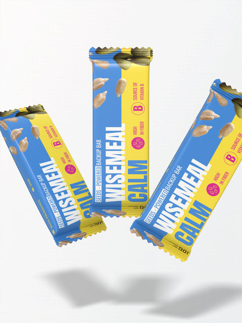 WISEMEAL Fiber Boost Energy Bar with seeds