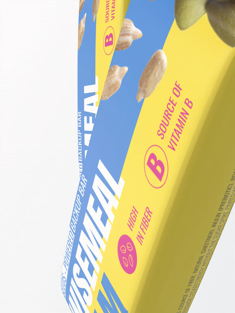 WISEMEAL Fiber Boost Energy Bar with seeds