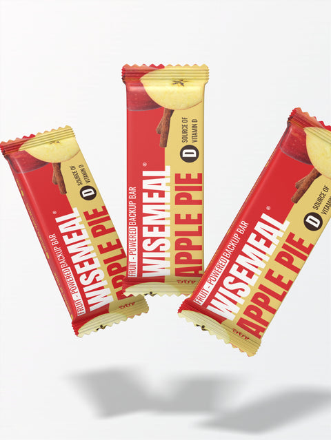 Backup bar with apple, nuts and vitamin D3