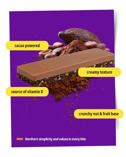 NEW: WISEMEAL Desert Bar Energy with Cacao & Vitamin D