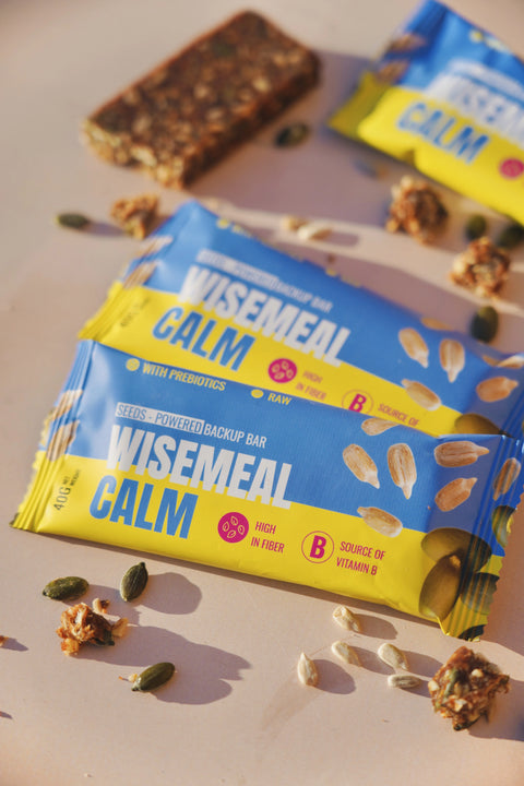 WISEMEAL Fiber Boost Energy Bar with seeds