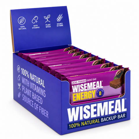 Cacao and almond powered energy bar with Vitamin D