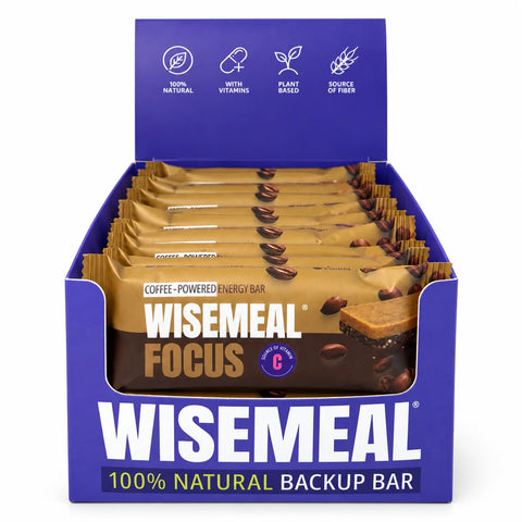 Coffee powered energy bar with fruits, nuts and vitamin C