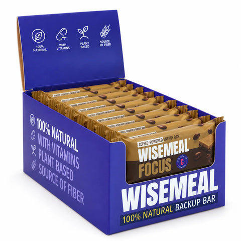 Coffee powered energy bar with fruits, nuts and vitamin C