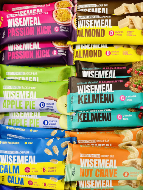 WISEMEAL Energy Bar Intro Pack of 6 flavours