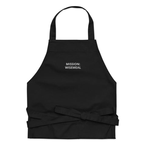 Organic cotton apron "MISSION: WISEMEAL"