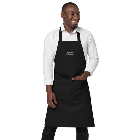 Organic cotton apron "MISSION: WISEMEAL"