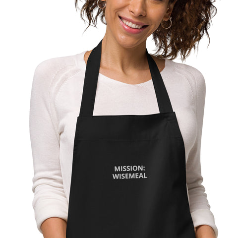 Organic cotton apron "MISSION: WISEMEAL"