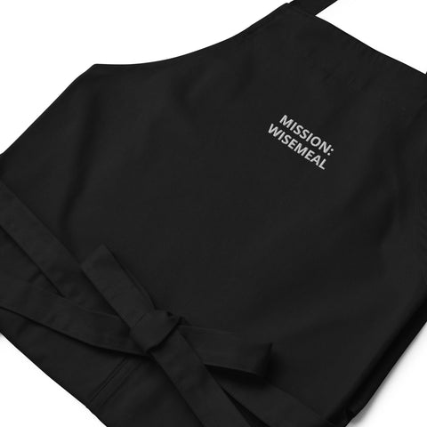 Organic cotton apron "MISSION: WISEMEAL"