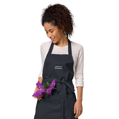 Organic cotton apron "MISSION: WISEMEAL"