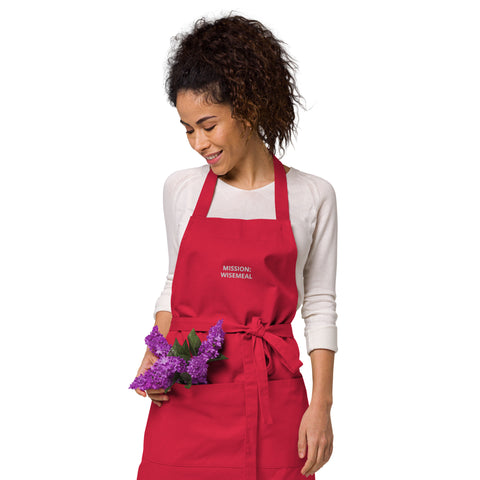 Organic cotton apron "MISSION: WISEMEAL"