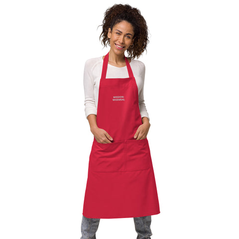 Organic cotton apron "MISSION: WISEMEAL"