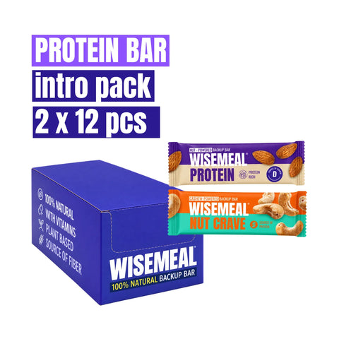 WISEMEAL proteina izlase  – 20 proteīna batoniņi, 2 garšas
