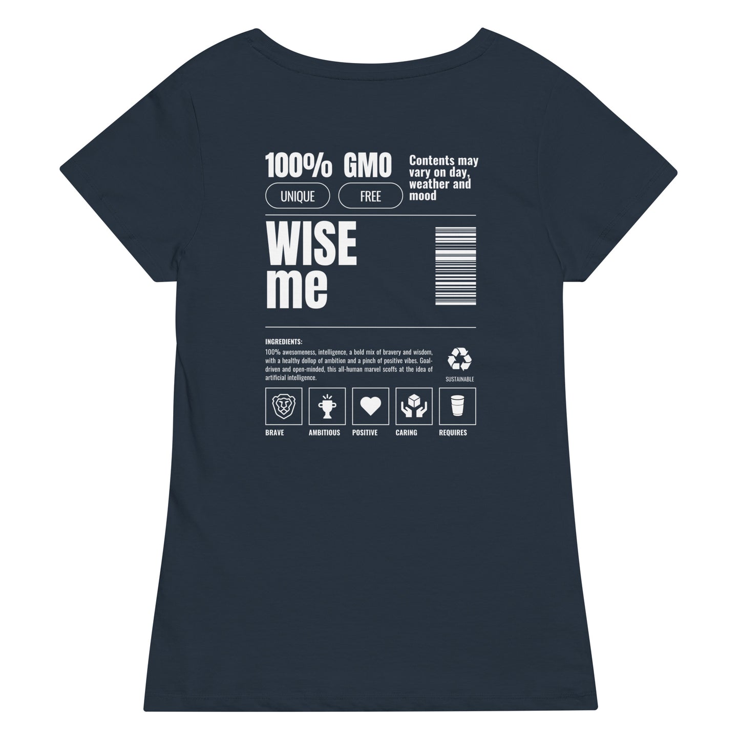 "WISE me ingridients" organic t-shirt