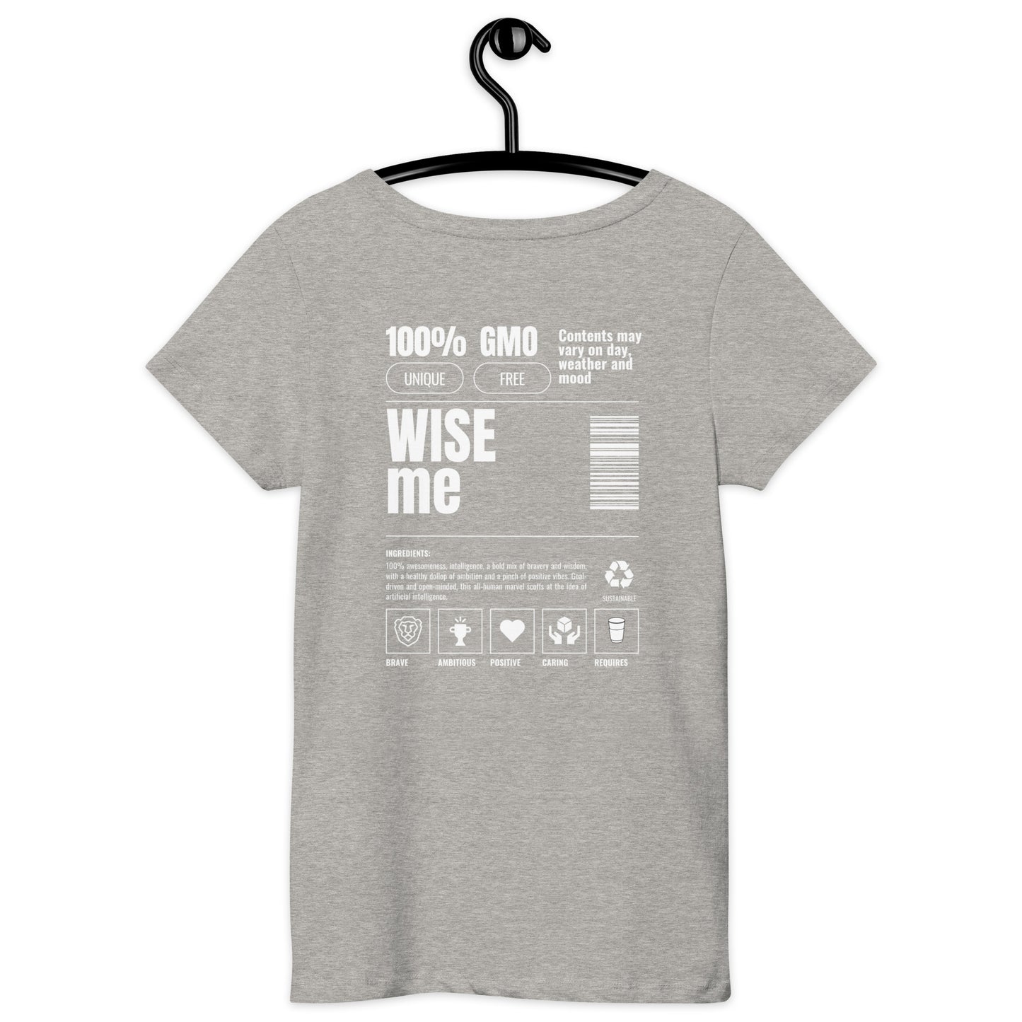 "WISE me ingridients" organiskais t-krekls