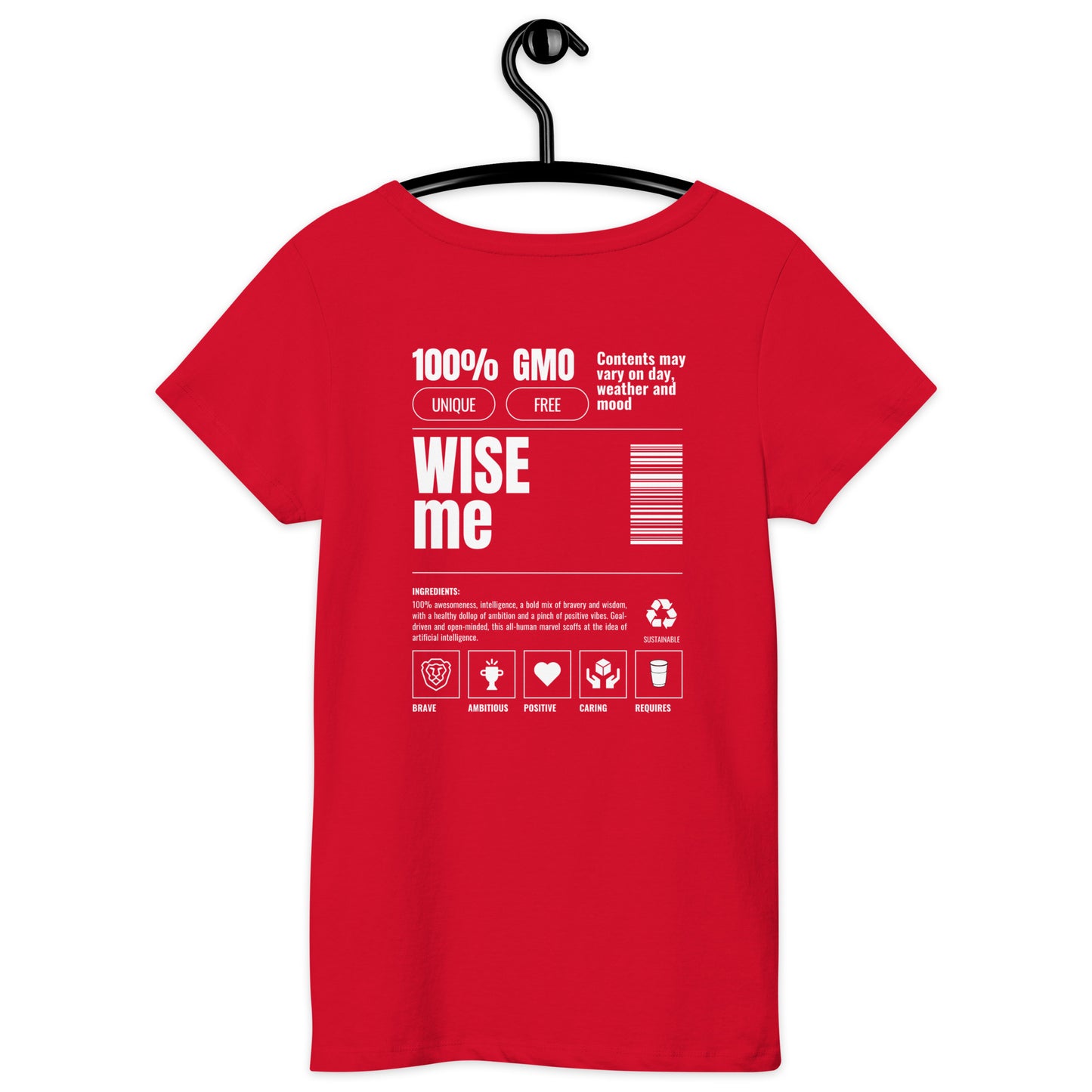"WISE me ingridients" organiskais t-krekls