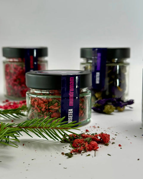 WISETEA "mieram" ar auglīgo aveņu garšu  un svaigo piparmētru